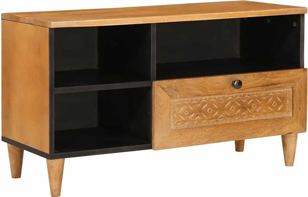 SYFAX™ Unità TV Marrone Chiaro 80x33x46 cm | Mobile TV Elegante