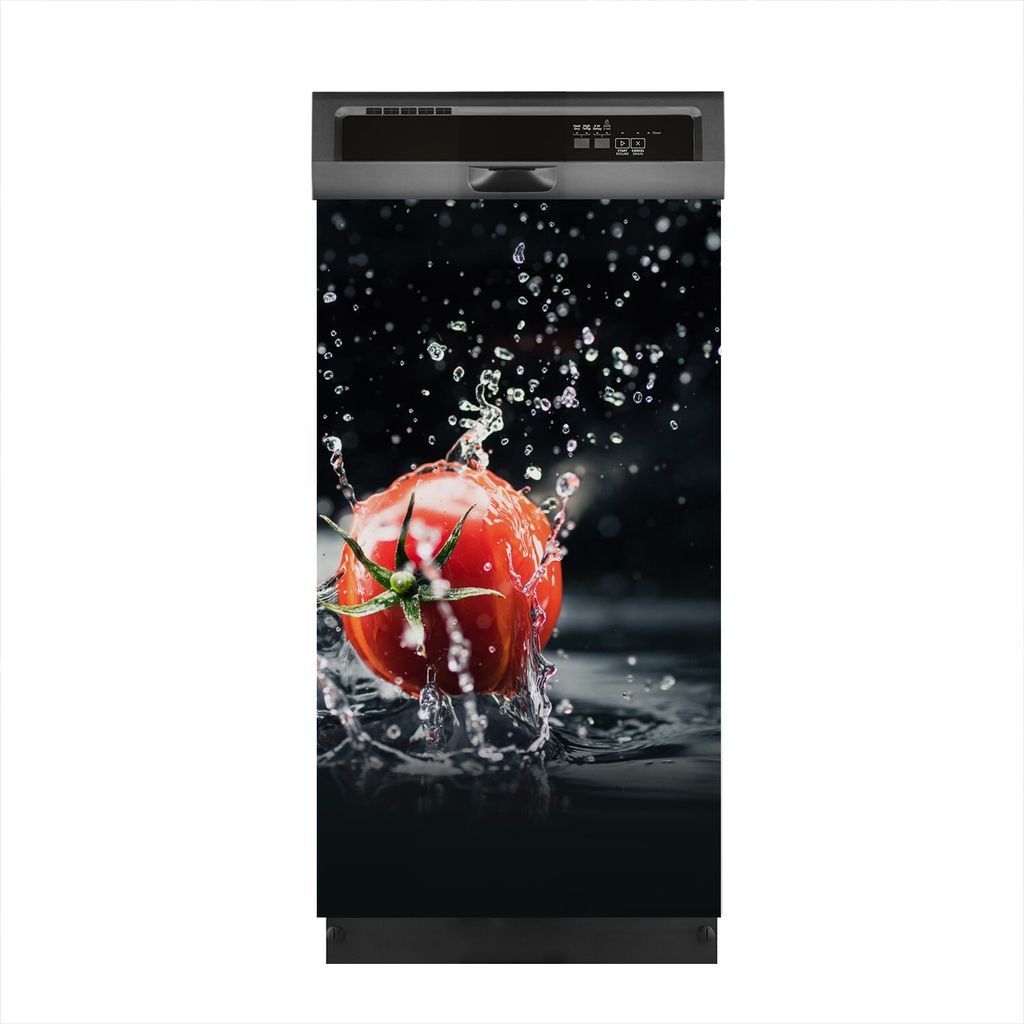 Aufkleber sticker 45x80 cm Dekorative folie Spülmaschine - Tomaten spritzer Wasser