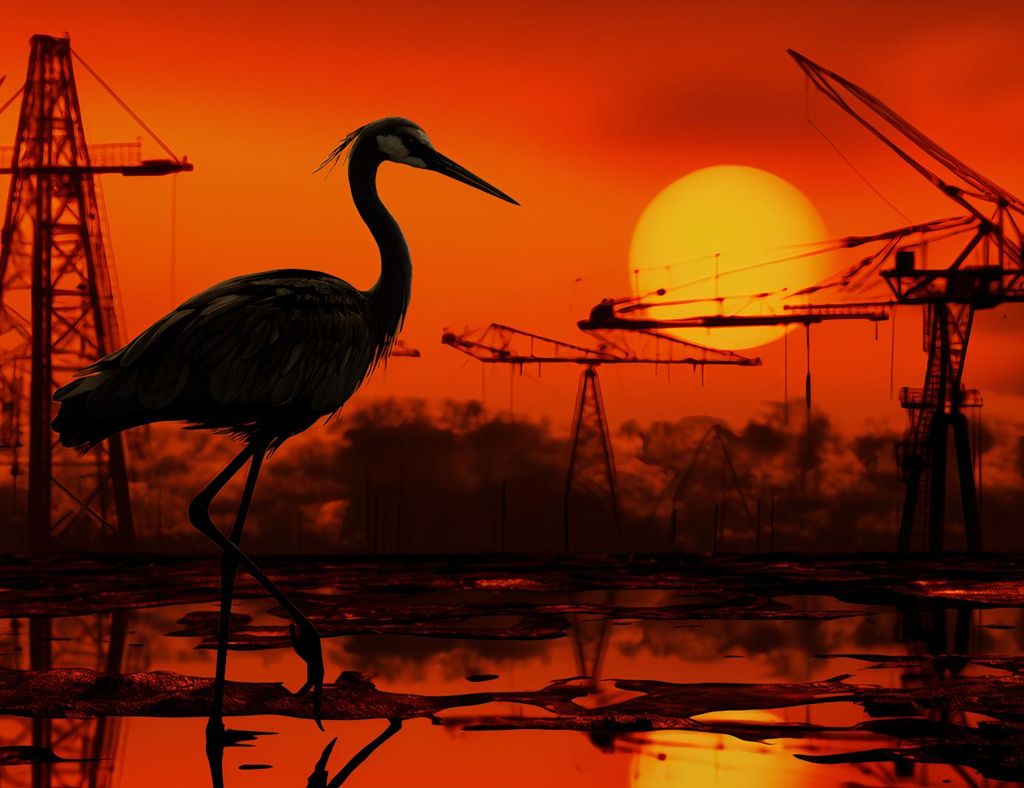 Plakat 65x50cm Industrieller Kranabend