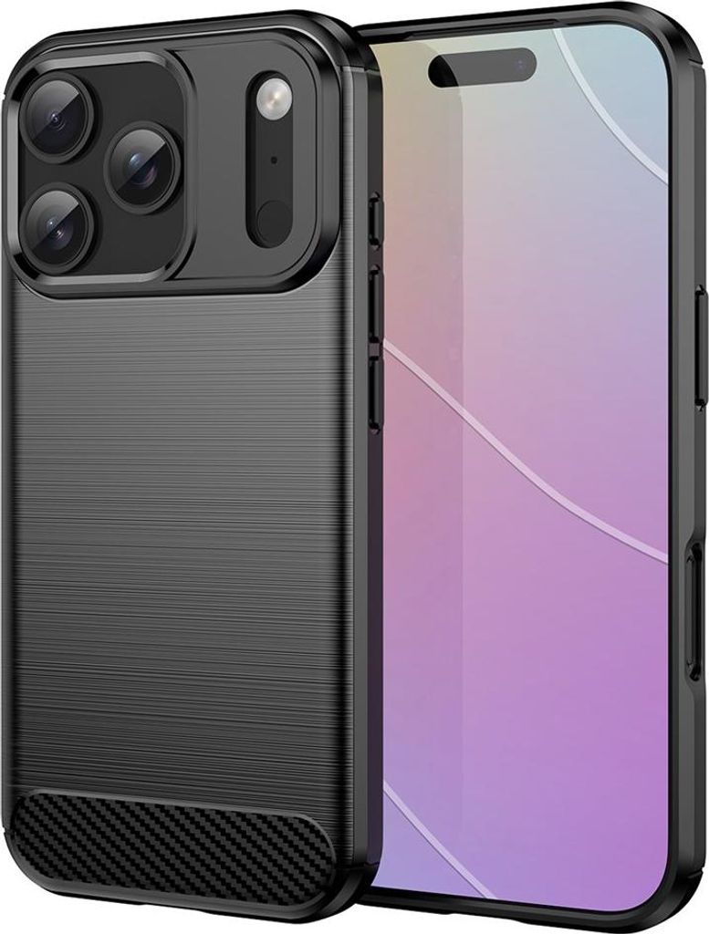 iPhone 17 Pro Hülle - Coverup Armor Brushed TPU Back Cover - Schwarz