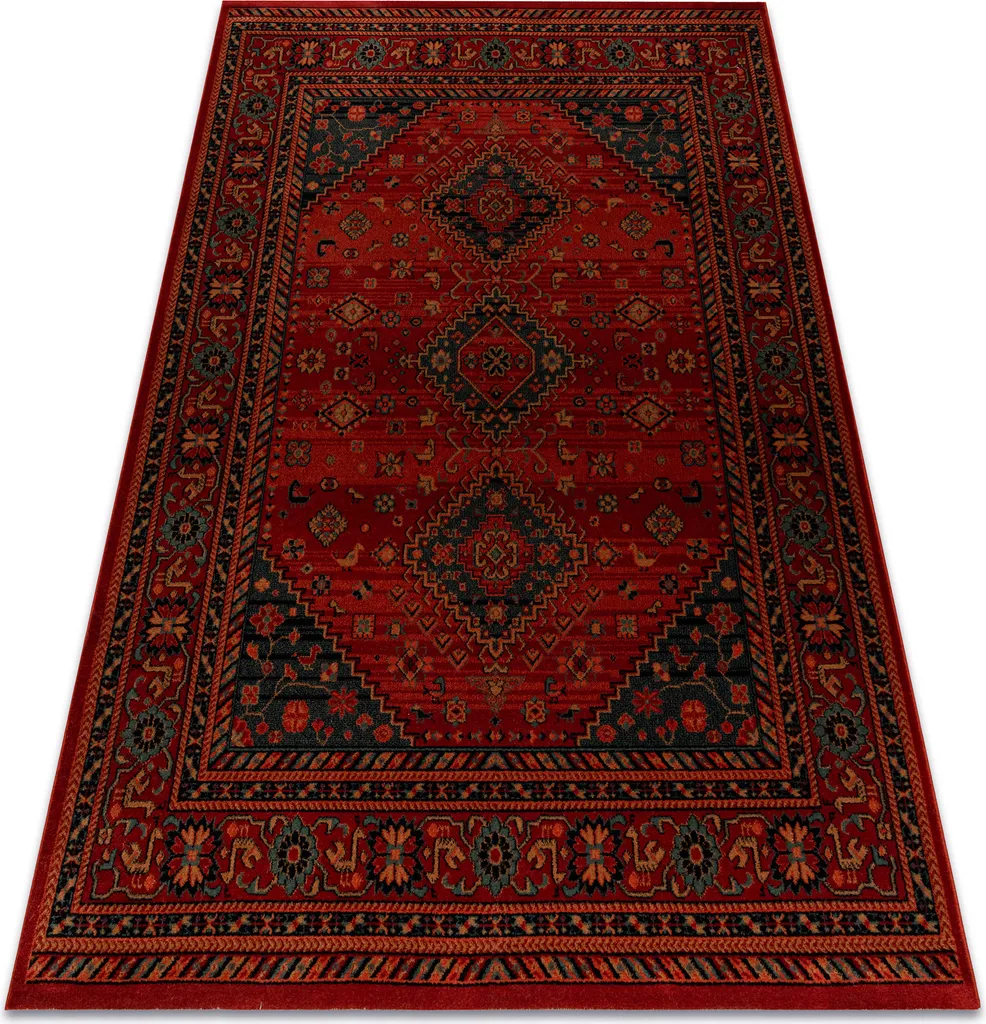 Tapis Oriental 135x200 cm Kashqai Rouge pour Salon et Salle à Manger