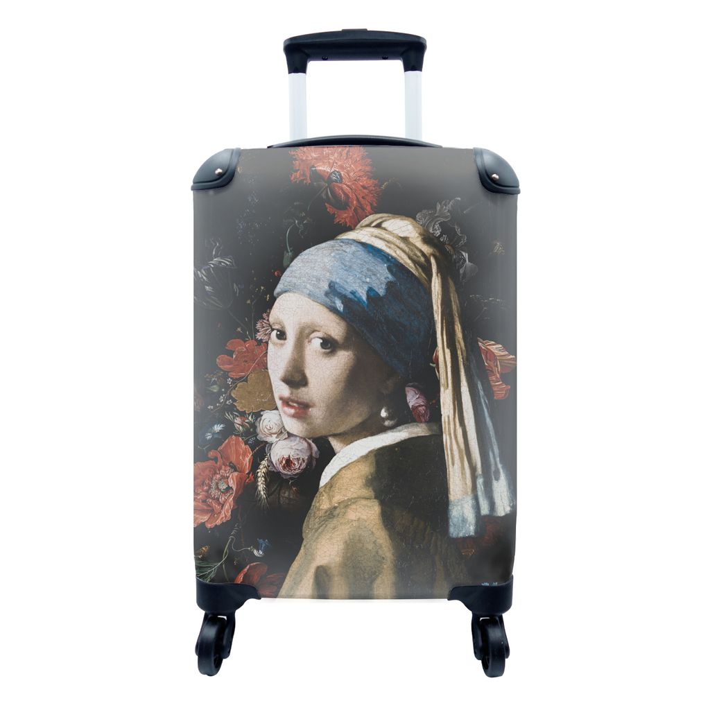 MuchoWow Koffer Handgepäck Trolley Rollkoffer Kleine Reisekoffer mit 4 Rollen - Das Mädchen mit dem Perlenohrring - Vermeer - Jan Davidsz de He...