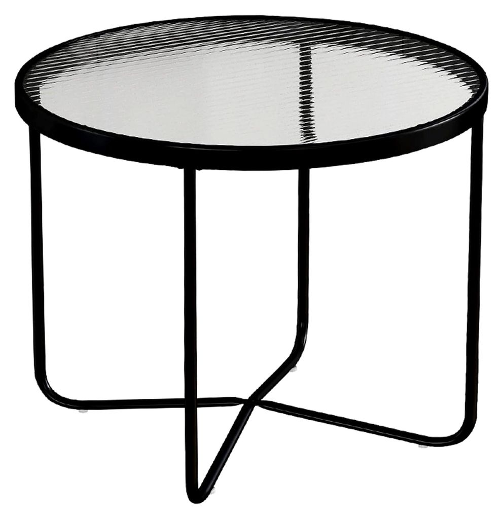 Couchtisch aus Glas mit Metallrahmen, moderner Beistell- und Mitteltisch für Wohnzimmer, Heimbüro und kleine Räume