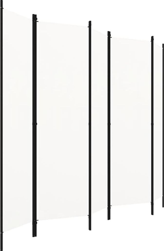 vidaXL 5-tlg. Raumteiler Weiß 250x180 cm