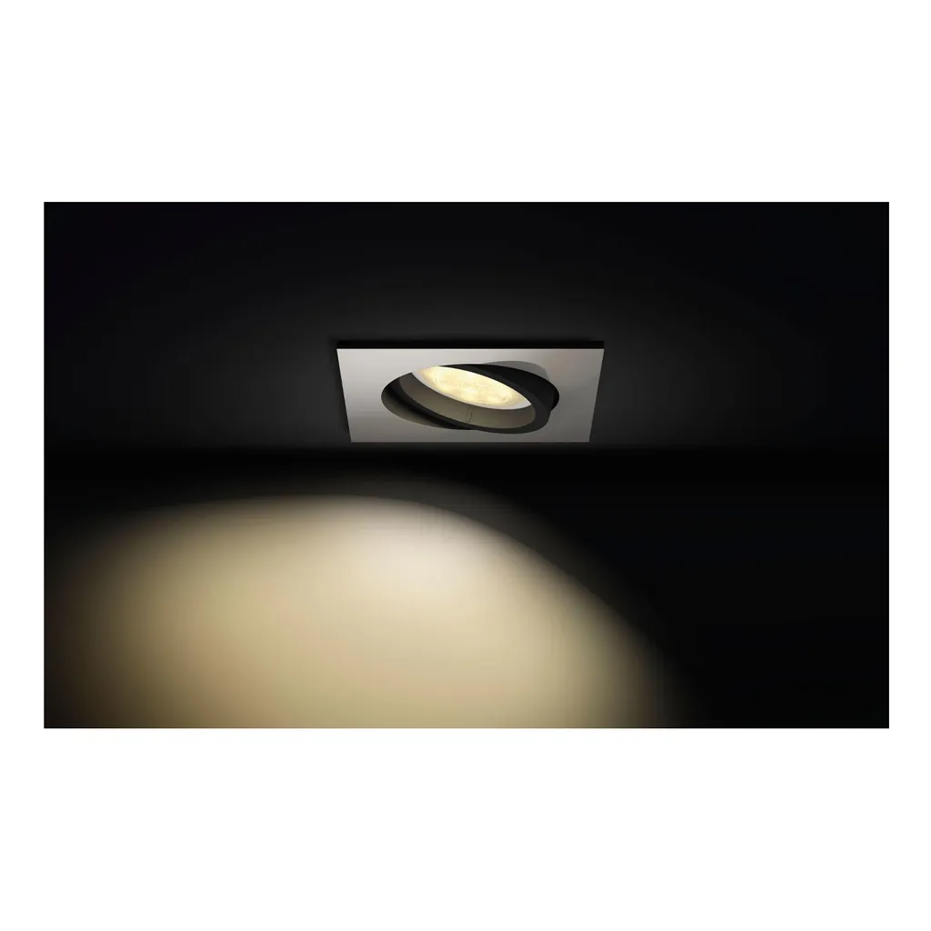 Spot LED Encastrable Carré Philips Hue Milliskin Argent White Ambiance - 7