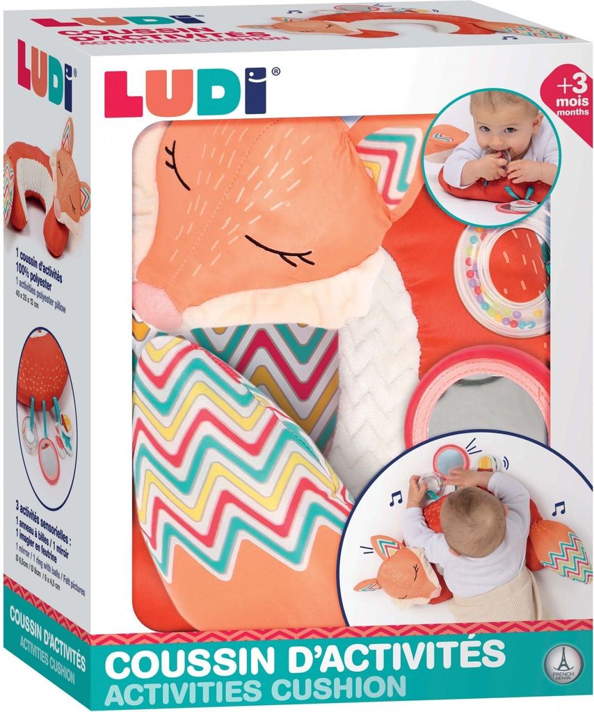 Ludi Aktivitätskissen Fuchs Baby Spielspaß sensorisch ab 3 Monaten