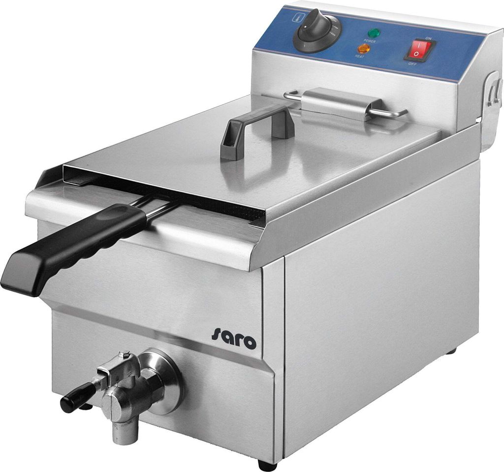 Saro Tischfritteuse FT 13 -13Liter, Edelstahl, 3,3 kW