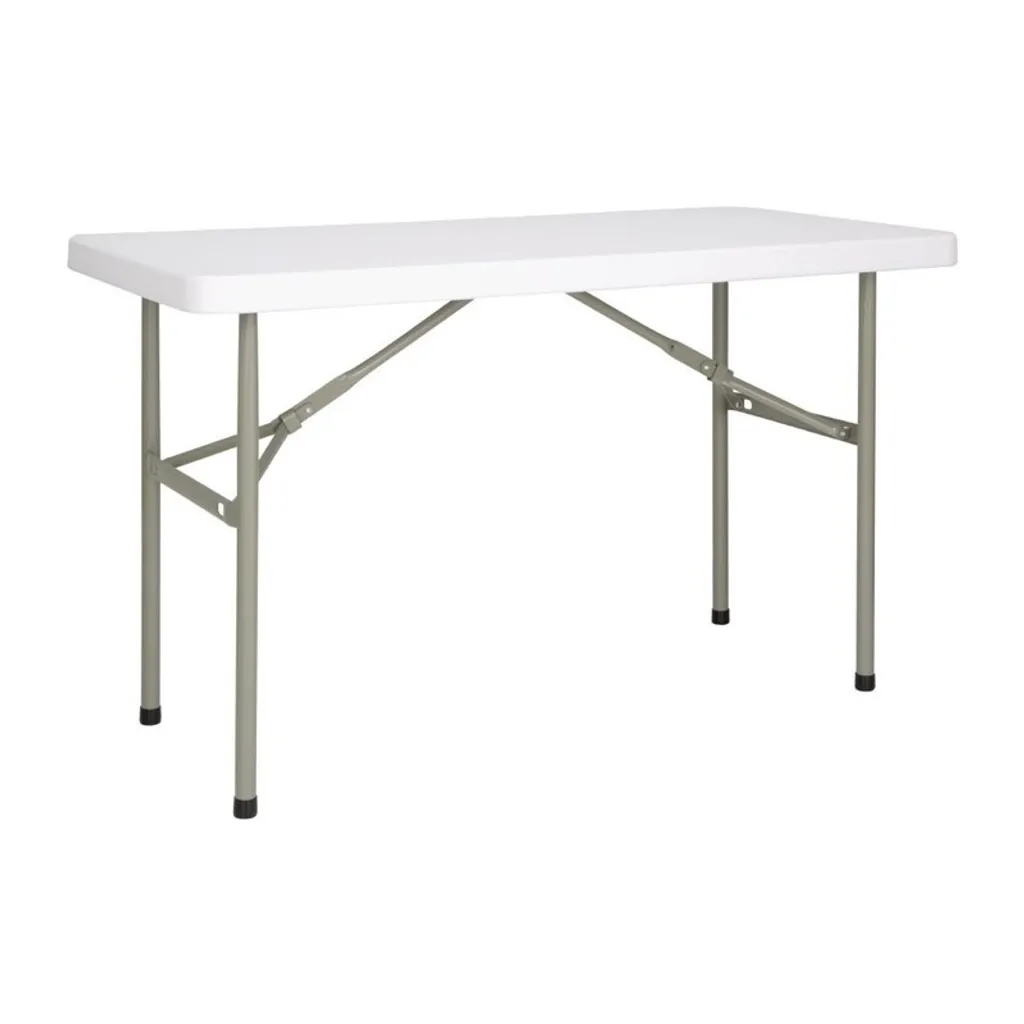 Table pliante blanche 122cm : gagnez de la place avec style et confort