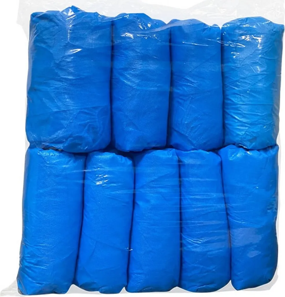 Copriscarpe Plastica CPE 150 pz | Protezione Igiene Totale Blu - 6