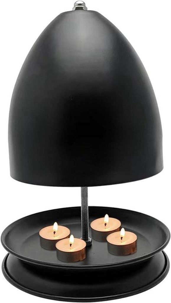 Doppelstufe-Teelicht-Heizlamp, Kaarslicht-Heizlamp, schwarz, für Hochzeiten, Tafeldekoration, Feiern, Abendessen, Geburtstage, große Bankette.
