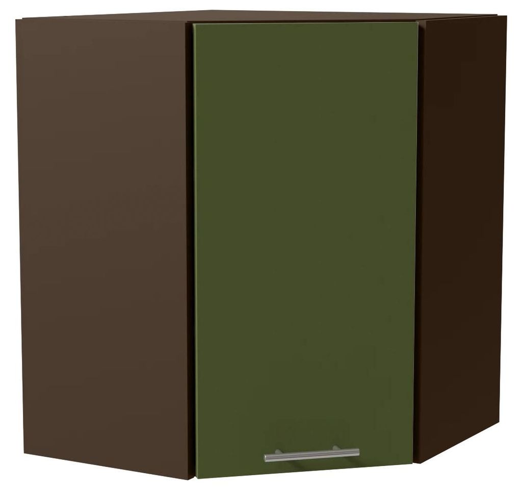 Kücheneckhängeschrank BRERRA 60x60cm 1-türig lackiert Farbe wählbar BR-W10/60 RAL 6025 farngrün Matt lava