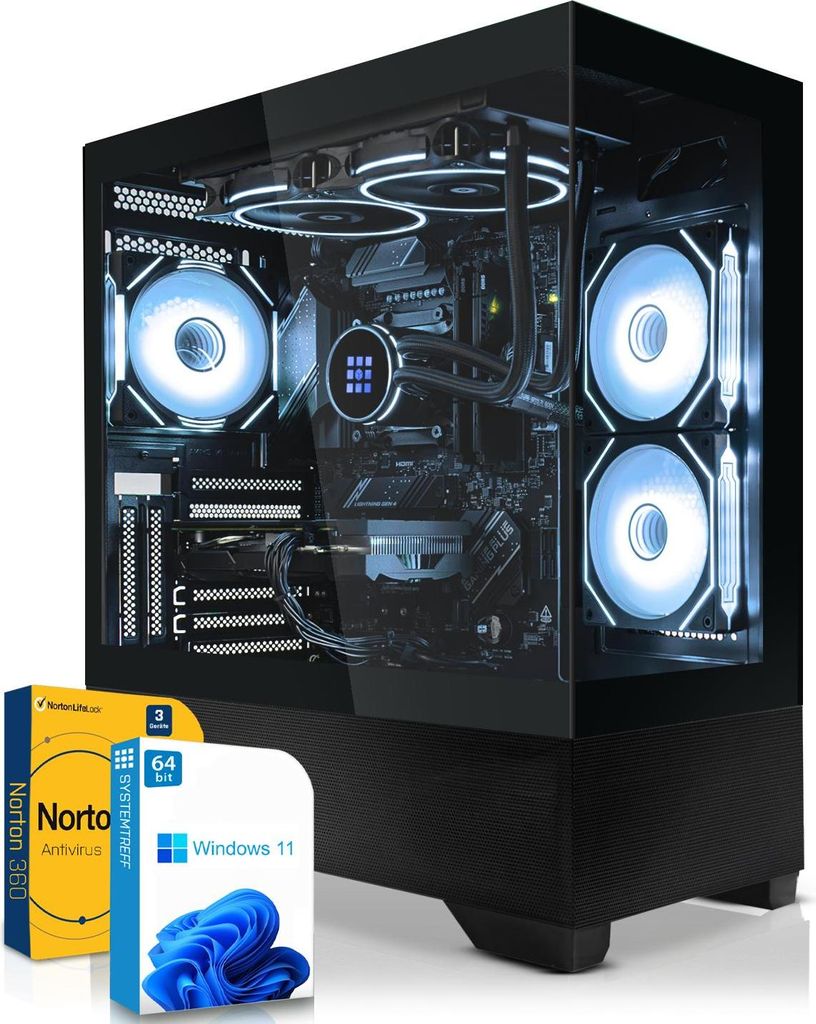 SYSTEMTREFF High-End Gamer PC-System - Ryzen 7 7800X3D - Nvidia GeForce RTX 5070 TI 16GB - 32GB DDR5 - 1TB NVMe - Windows 11 Pro - Desktop