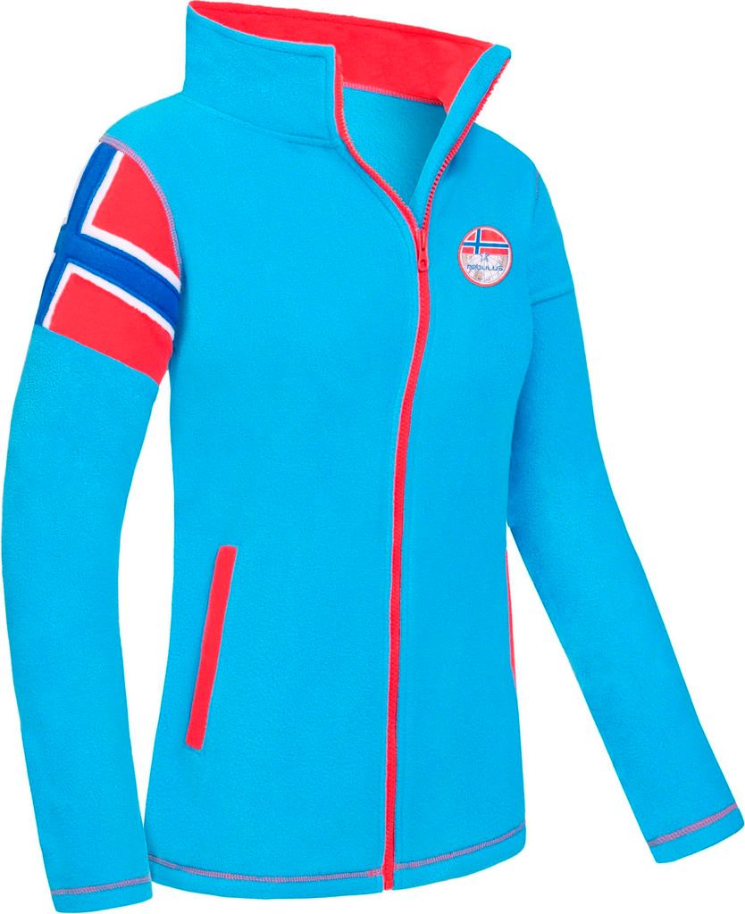 Nebulus Fleecejacke REAL Damen, warme Fleece Jacke, mit langem Full-Zip Reißverschluss, P6723 - Damen, malibu-rot, M/38