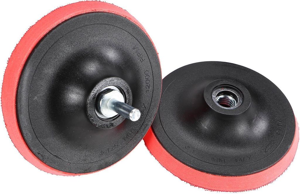 2er Set Klett Schleifteller 125mm M14 Aufnahme-Adapter für Bohrmaschine Winkelschleifer