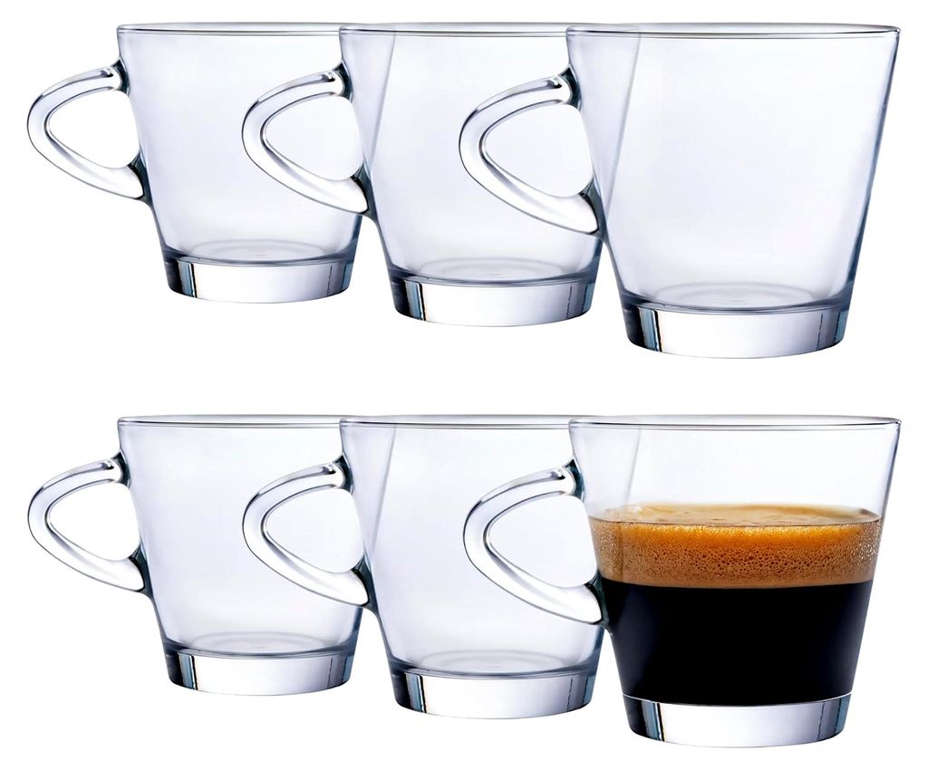 Espressotassen 80 ml, 6er Set, mit Henkel