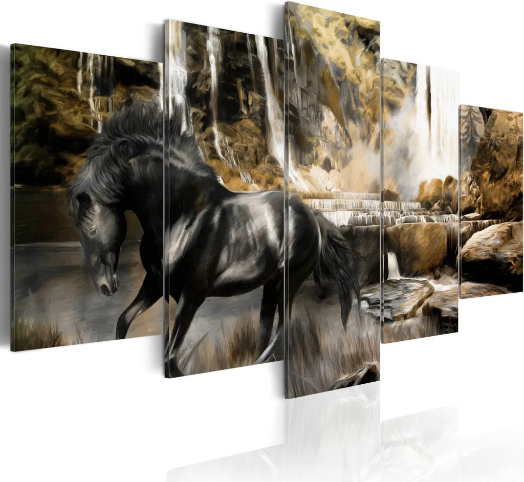 Quadro Natura Cavallo 200x100 cm | Stampa su Tela per Rustico XXL