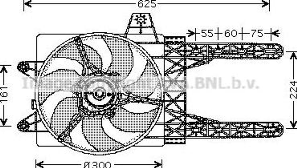 AVA FT7285 Kühlerlüfter OE 46427347 kompatibel mit Punto, Lanc Y
