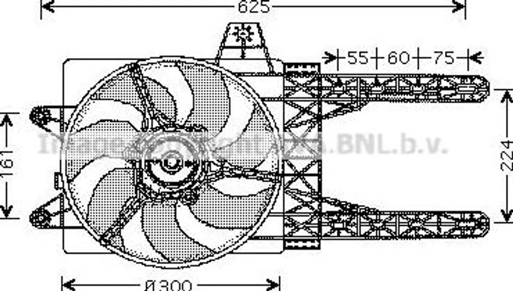 Ventilateur Radiateur AVA FT7285 OE 46427347 à Haute Capacité de Flux d'Air