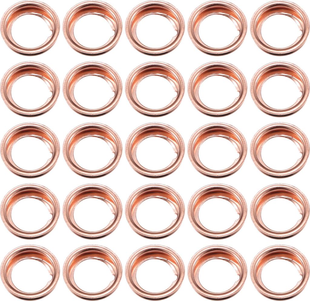 Ölablassschrauben-Dichtungen, 12mm 0,47" ID Nr. 1102601M02 für Infiniti EX35 2009-2011 Aluminiumlegierung Roségold, 25 Stück