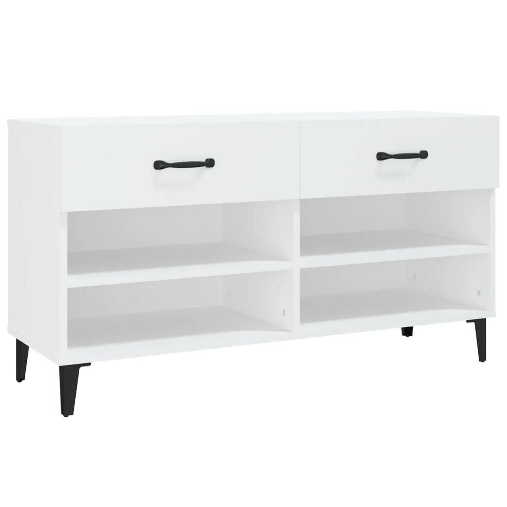 vidaXL Schuhschrank Weiß 102x35x55 cm Holzwerkstoff