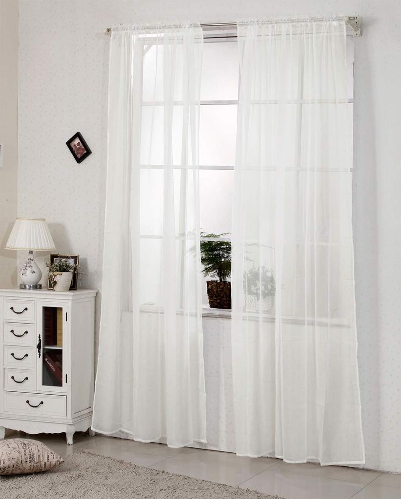 woltu gardinen vorhang transparent mit kräuselband stores für schiene  fensterschal voile wohnzimmer schlafzimmer 140x225 cm beige, (1 stück)