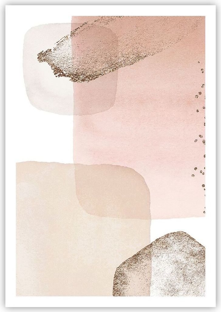 Poster - Poster ohne Rahmen - Abstraktion Modern Pastell - 70x100 cm - Wand Bild - Wanddeko - Wandbilder - Kunstposter - Wandposter - Bilder - Kuns...