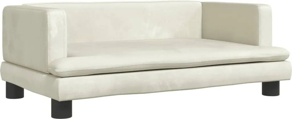 Letto per Cani Crema 80x45x30 cm Velluto - Morbida Cuccia Divano