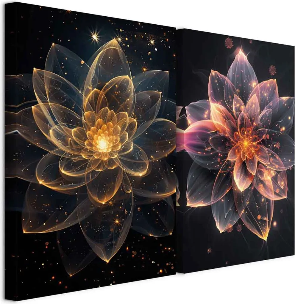 Offerta Murando Quadri Acustici Fiori Lussuosi 40x30cm Fonoassorbenti
