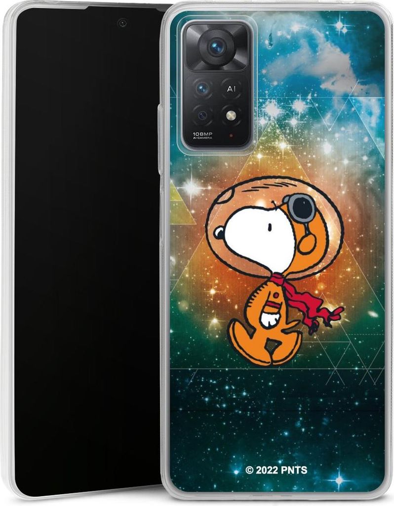 DeinDesign Slim Hülle für Xiaomi Redmi Note 11 Pro 5G Silikon Case Ultra Dünn Handyhülle Astronaut Offizielles Lizenzprodukt Snoopy