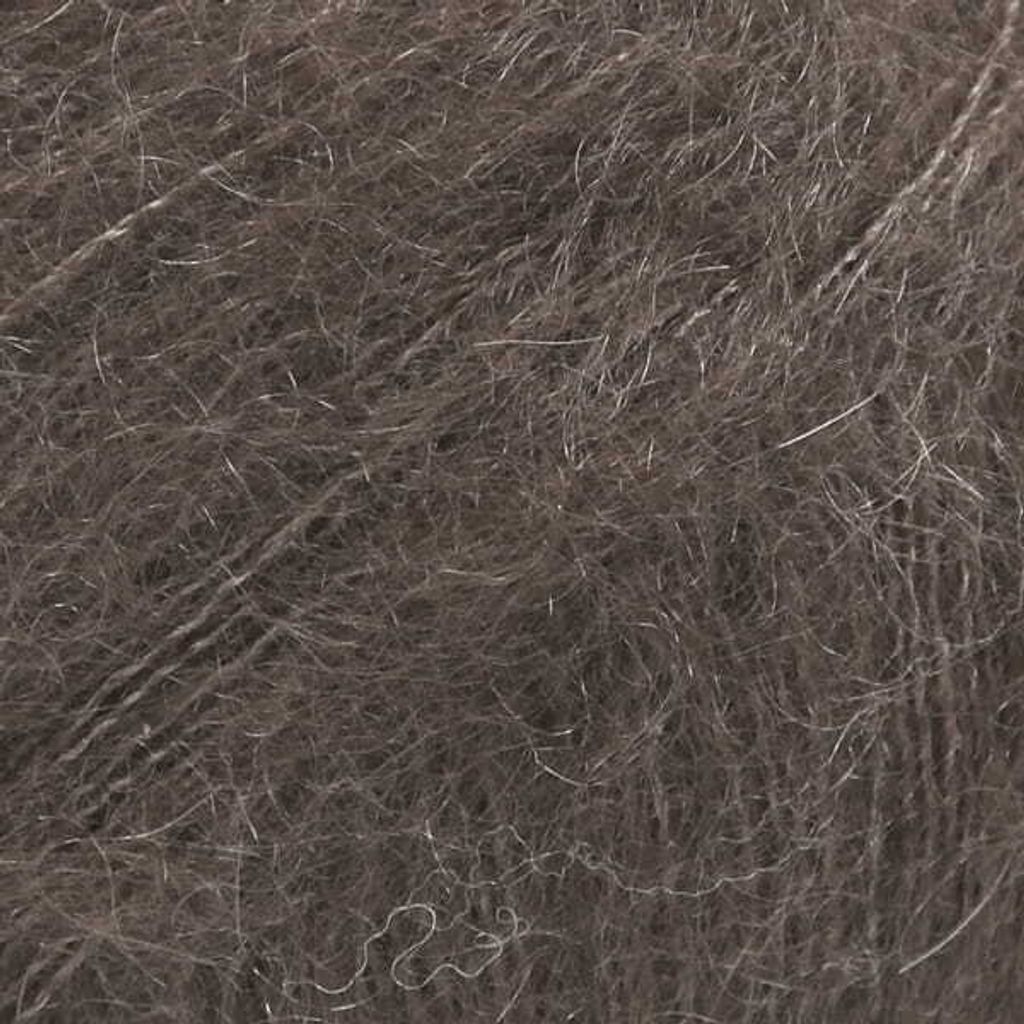 DROPS Wolle 75% Super Kid Mohair, 25% Seide, Dunkelbraun, 210m, 25g