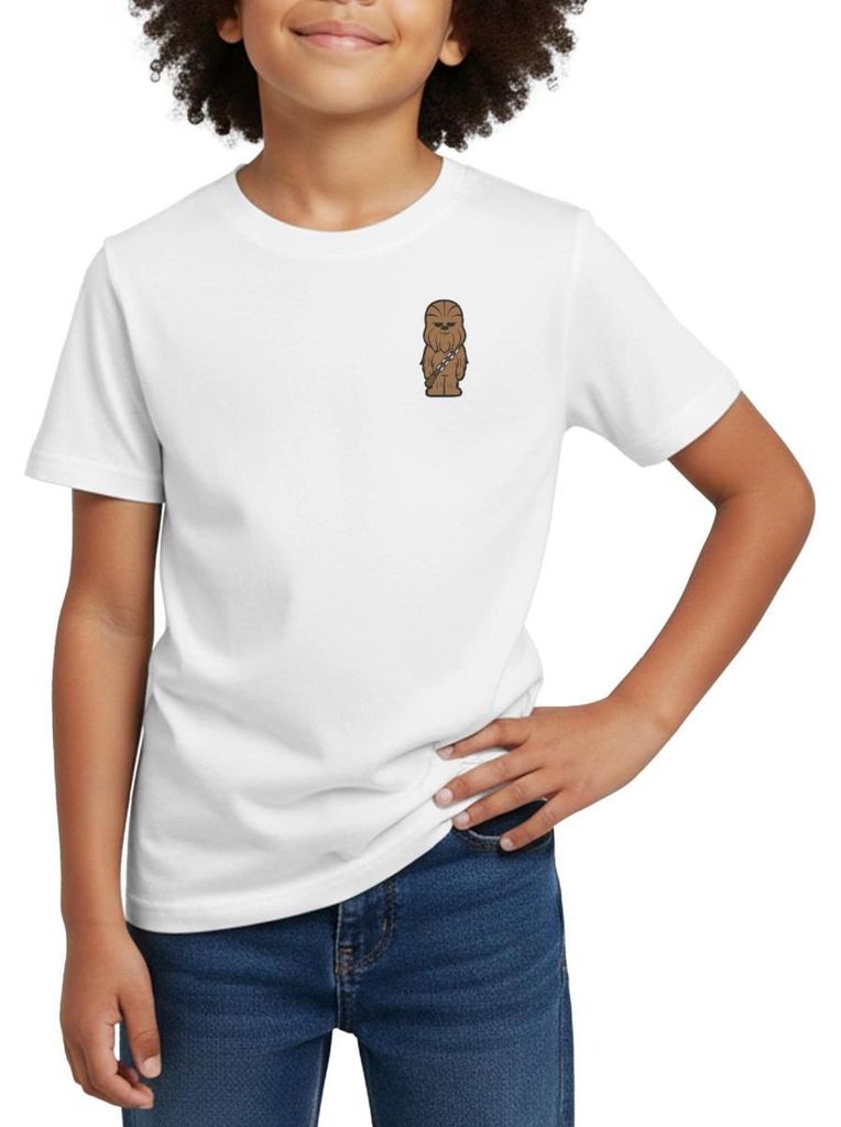 Star Wars Chewbacca Chestprint Kinder T-Shirt, 110/116 (5-6 Jahre), Weiß