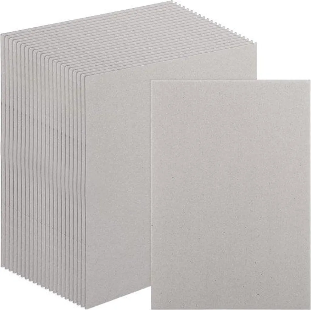 Lot de 50 feuilles carton gris A4 1,5mm épaisseur pour reliure artisanale