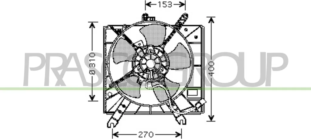 Ventilateur radiateur PRASCO KI420F001 silencieux pour Kia Rio DC 1.3 1.5