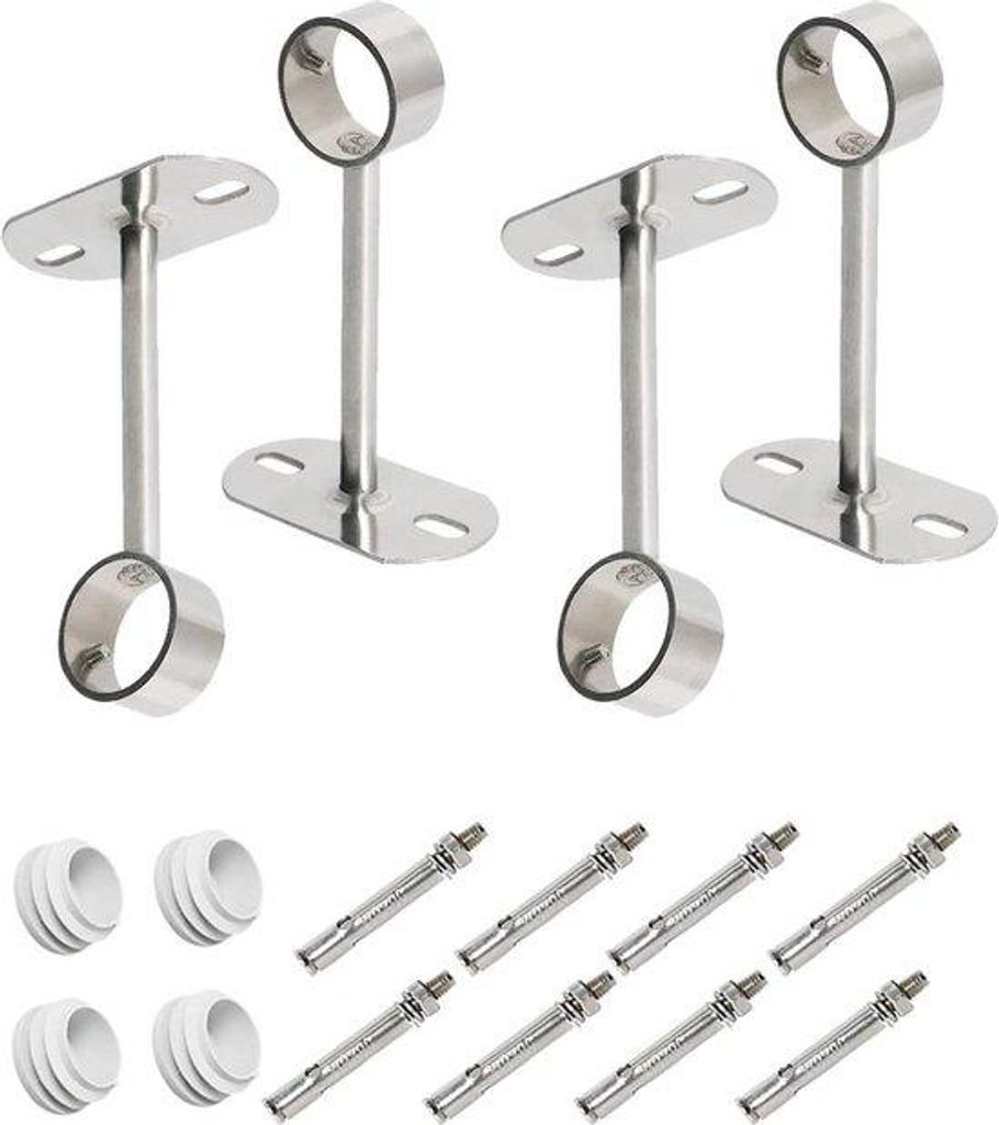 Kleiner 1-1/4 Zoll L200mm Kleiderstangenhalter - Duschkabine Vorhanghalter - 4 Stück Plafond oder Wandmontagehalter