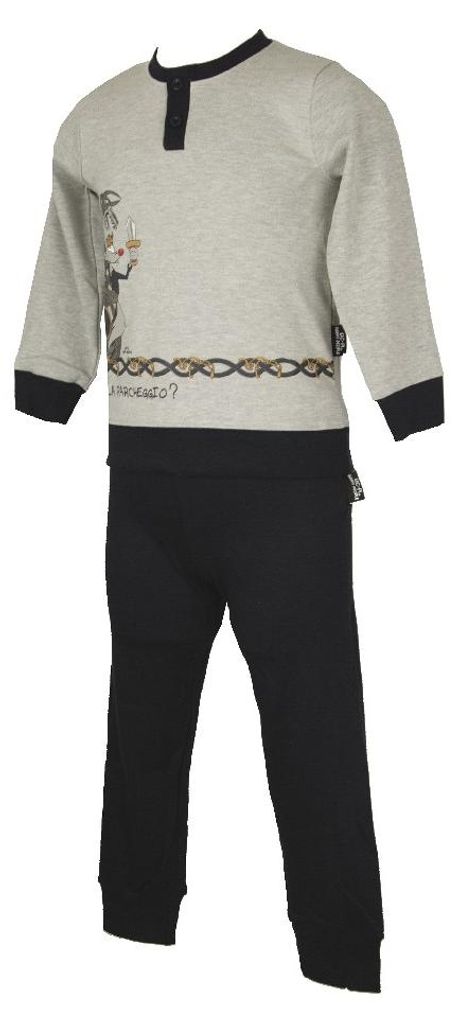 Pyjamas Junge Kind Langarm interlock Baumwolle HAPPY PEOPLE Artikel 4631 VICHINGO, Anni 7/8, Cotone 93%,Poliestere 7%