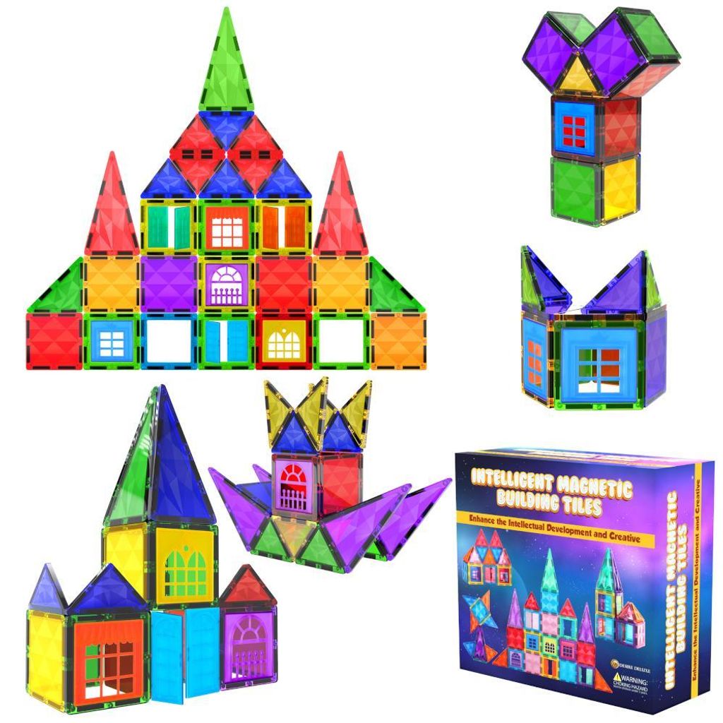 Magnetische Fliesen Bausteine Set Spielzeug Magnet Konstruktionsspielzeug 42 St