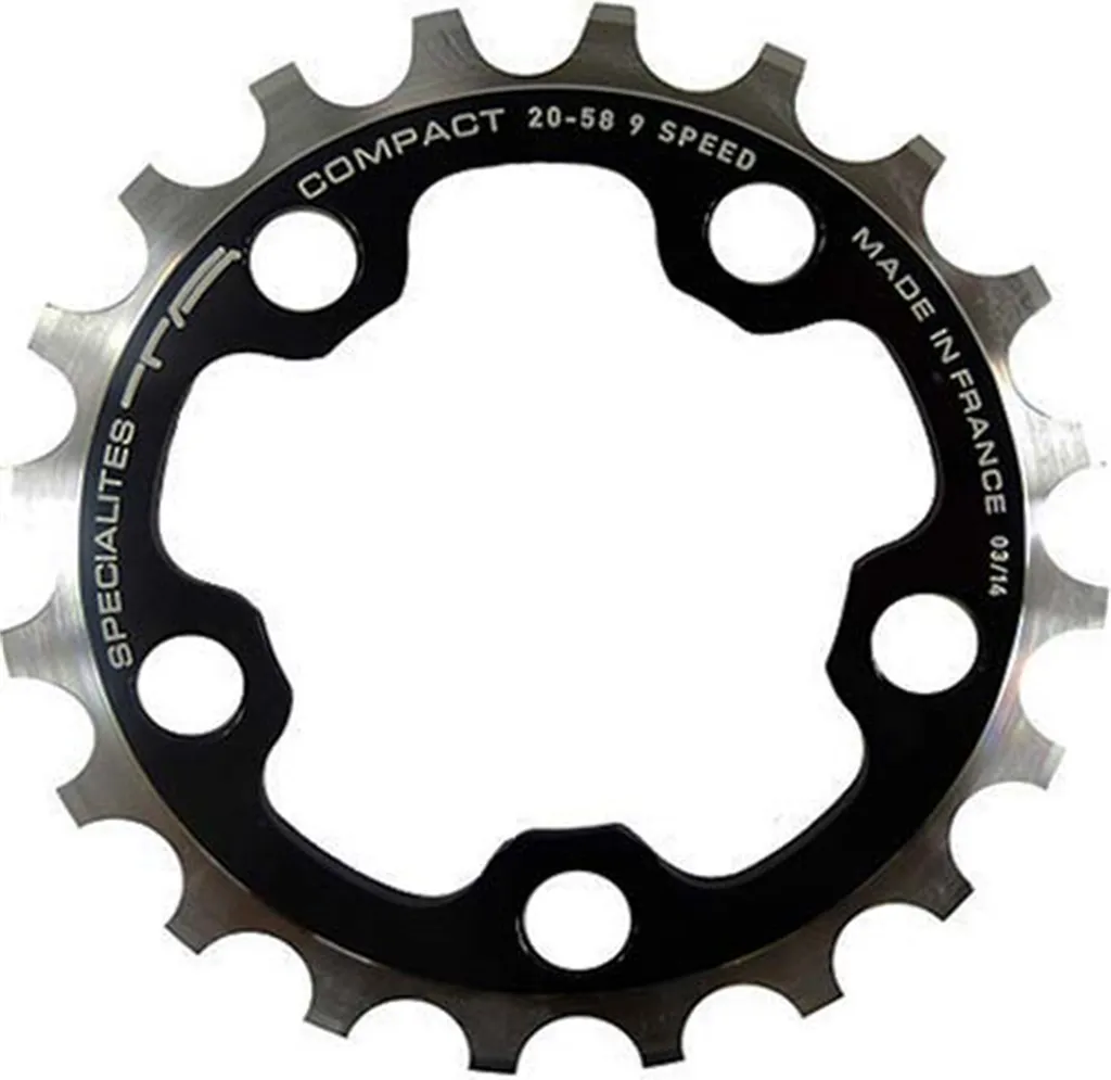 Plateau de pédalier TA Compact 20Z noir Ø58 intérieur pour VTT