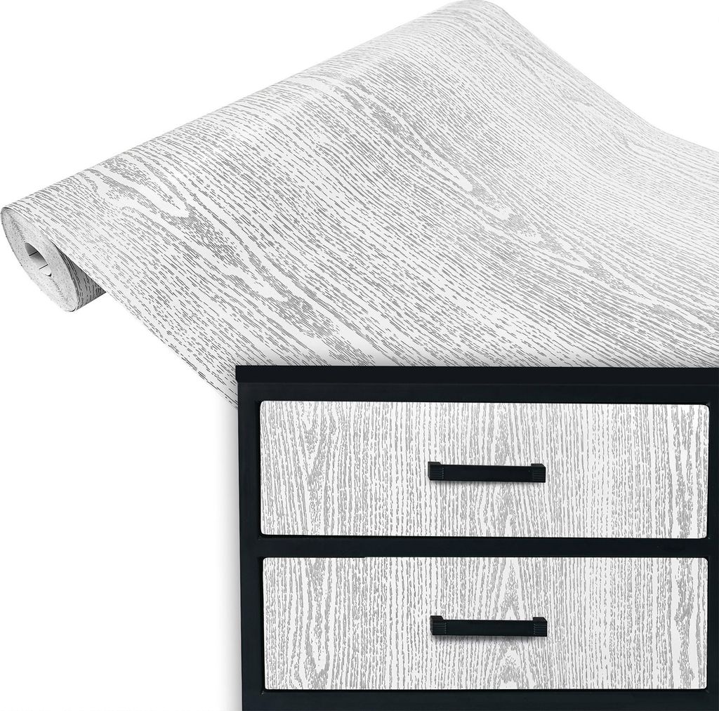 Klebefolie Möbel 45x100 cm - Eiche Pastell - Möbelfolie selbstklebend in Holzoptik - Folie für Möbel zur einfachen Renovierung von Türen, Tisc...