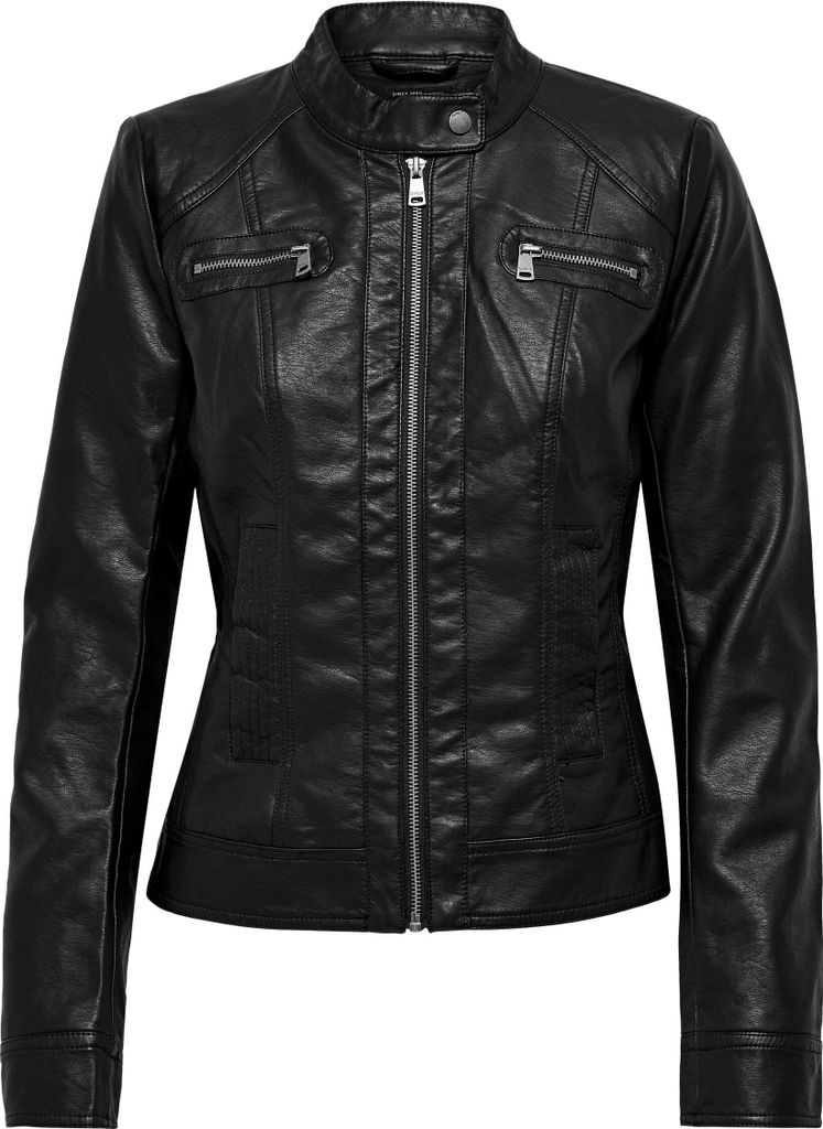 Only Kunstlederjacke Damen ONLBandit Biker schwarz L