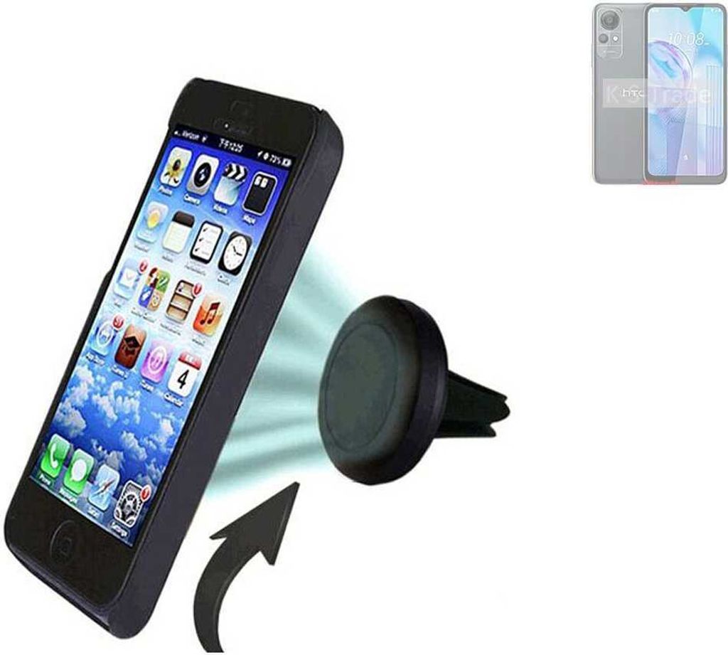 K-S-Trade Kompatibel mit HTC Wildfire E Star Auto Handy Halterung KFZ Halter Lüftungsgitterhalterung Air Vent mount Smartphone Halter