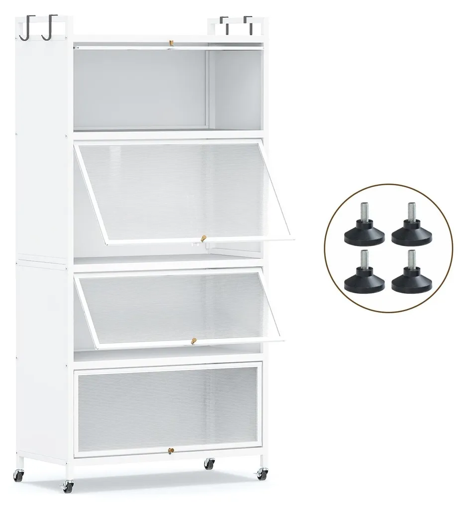 Armoire de rangement en métal pour bureau ou maison avec 5 étagères