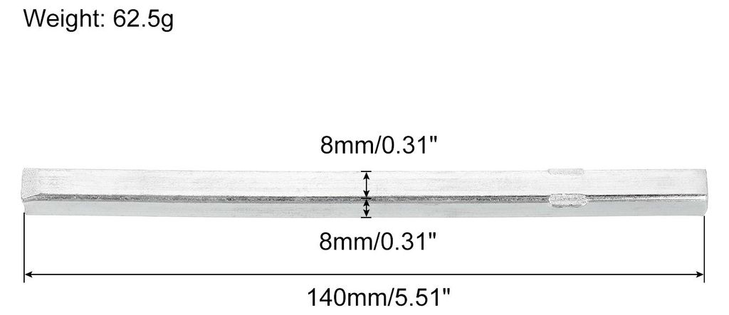 Tš¹rspindelstange, 140 mm Vierkantstift Lange Quadratische Tš¹rspindel, Ersatzteil Tš¹rknauf Spindel Eisen Vierkantstift fš¹r Tš¹rklinken...