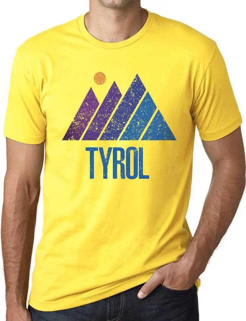 Herren Grafik T-Shirt Berg-Tirol – Mountain Tyrol – Öko-Verantwortlich Vintage Jahrgang Kurzarm Lustige Druck Geburtstag Geschenk Mann
