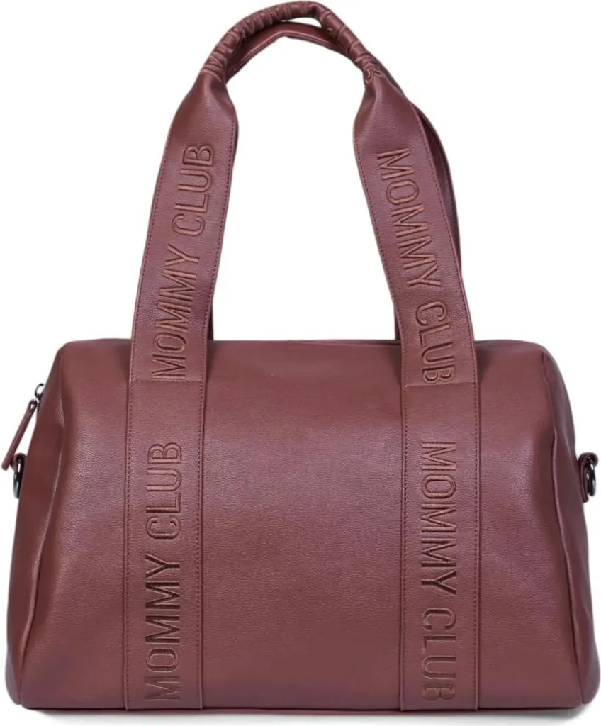 Regalo Nascita: Borsa Mommy Club Signature Childhome Pelle Marrone