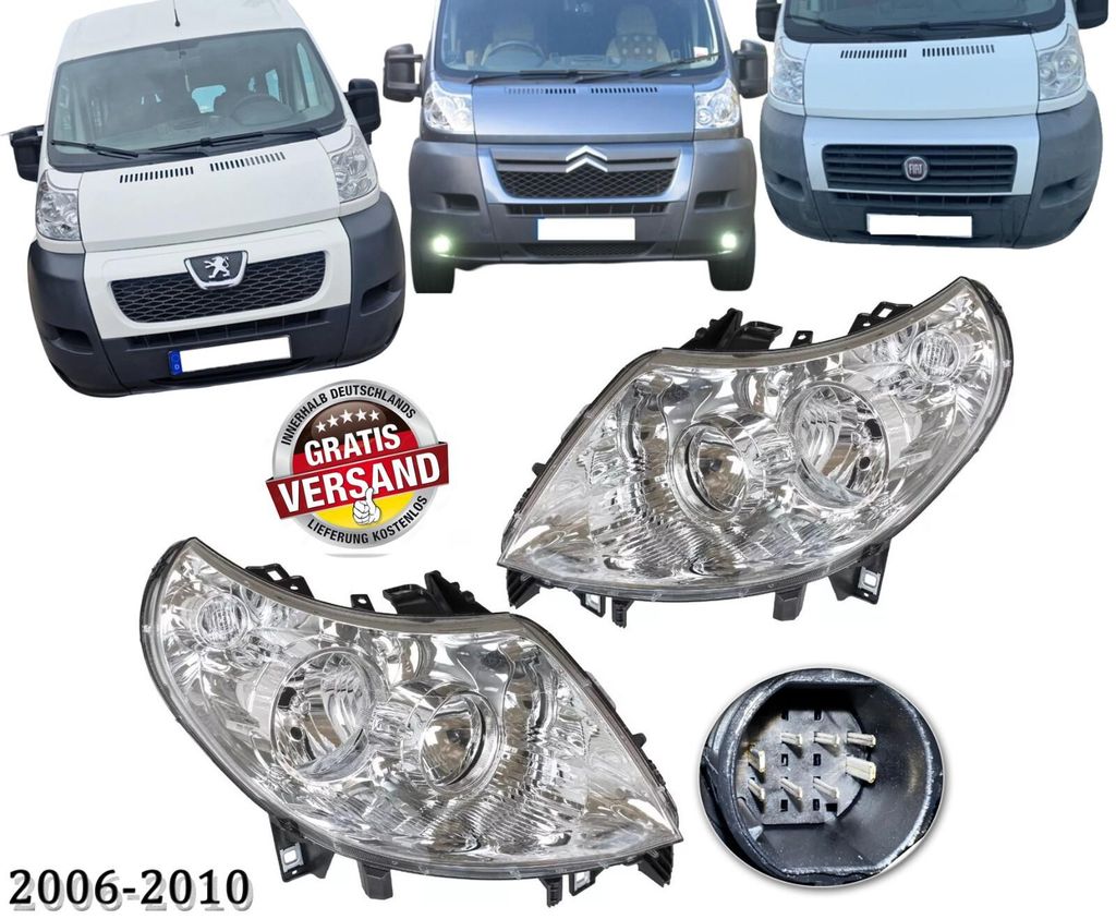 2x fari anteriori per Ducato Boxer Jumper con servomotore Immagine del prodotto 
