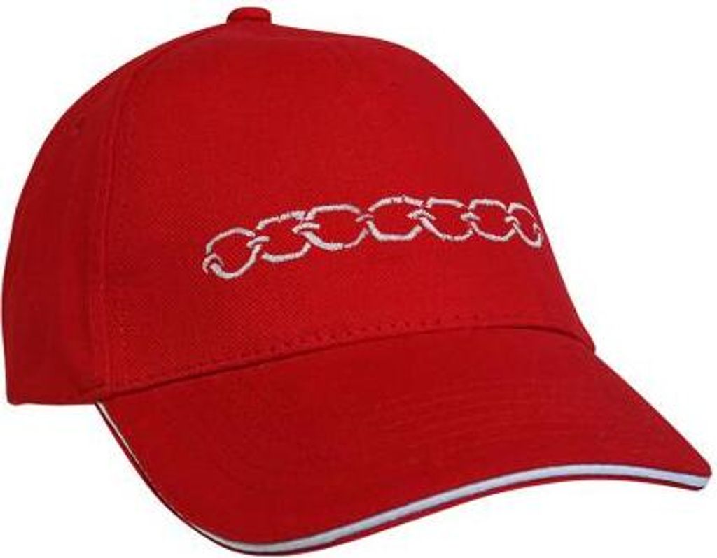 Baseballcap mit Einstickung Kette 68115 versch. Farben Color - rot