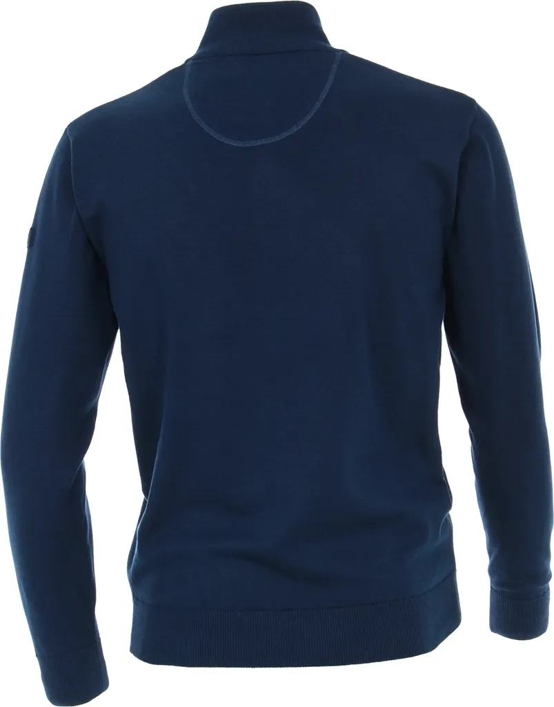 Pull col camionneur REDMOND bleu foncé M en maille de coton mélangé - 2
