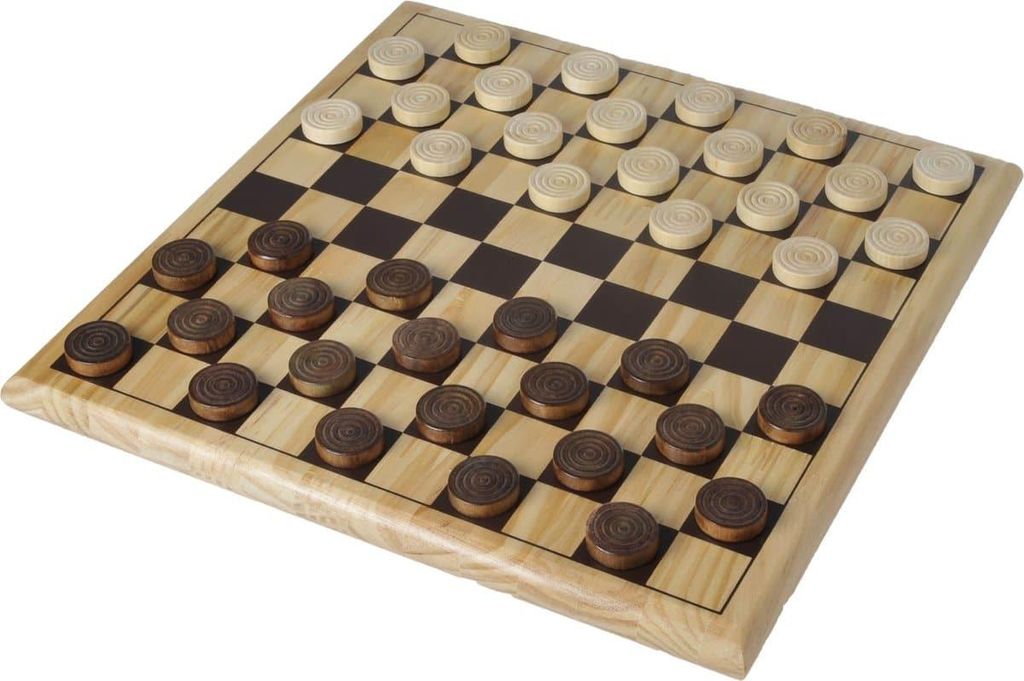 Longfield Games - Damspel Longfield Games Hout 30x30cm | 1 Image du produit 