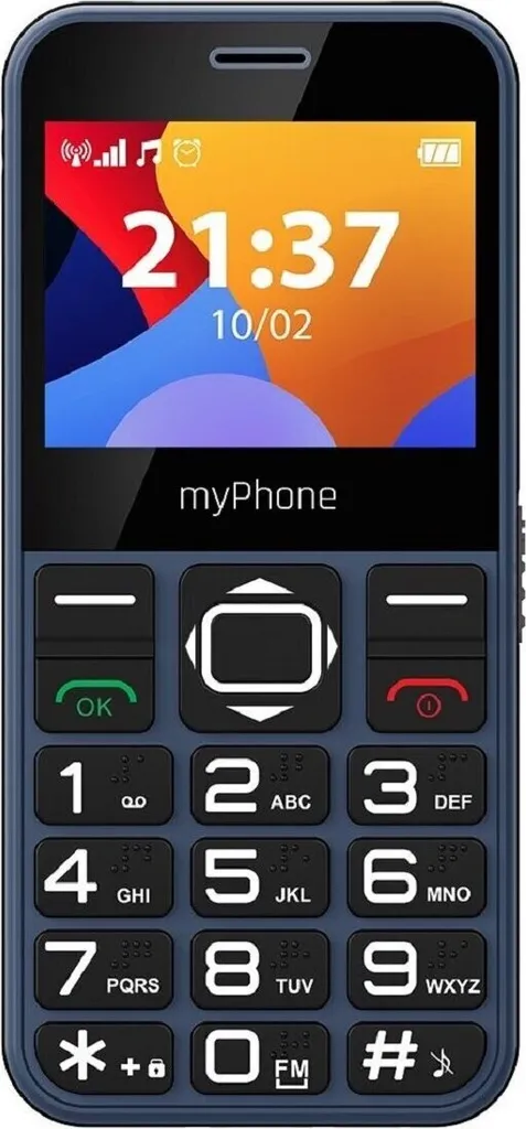Téléphone portable senior myPhone Halo 3 à Grosses Touches et USB-C Bleu