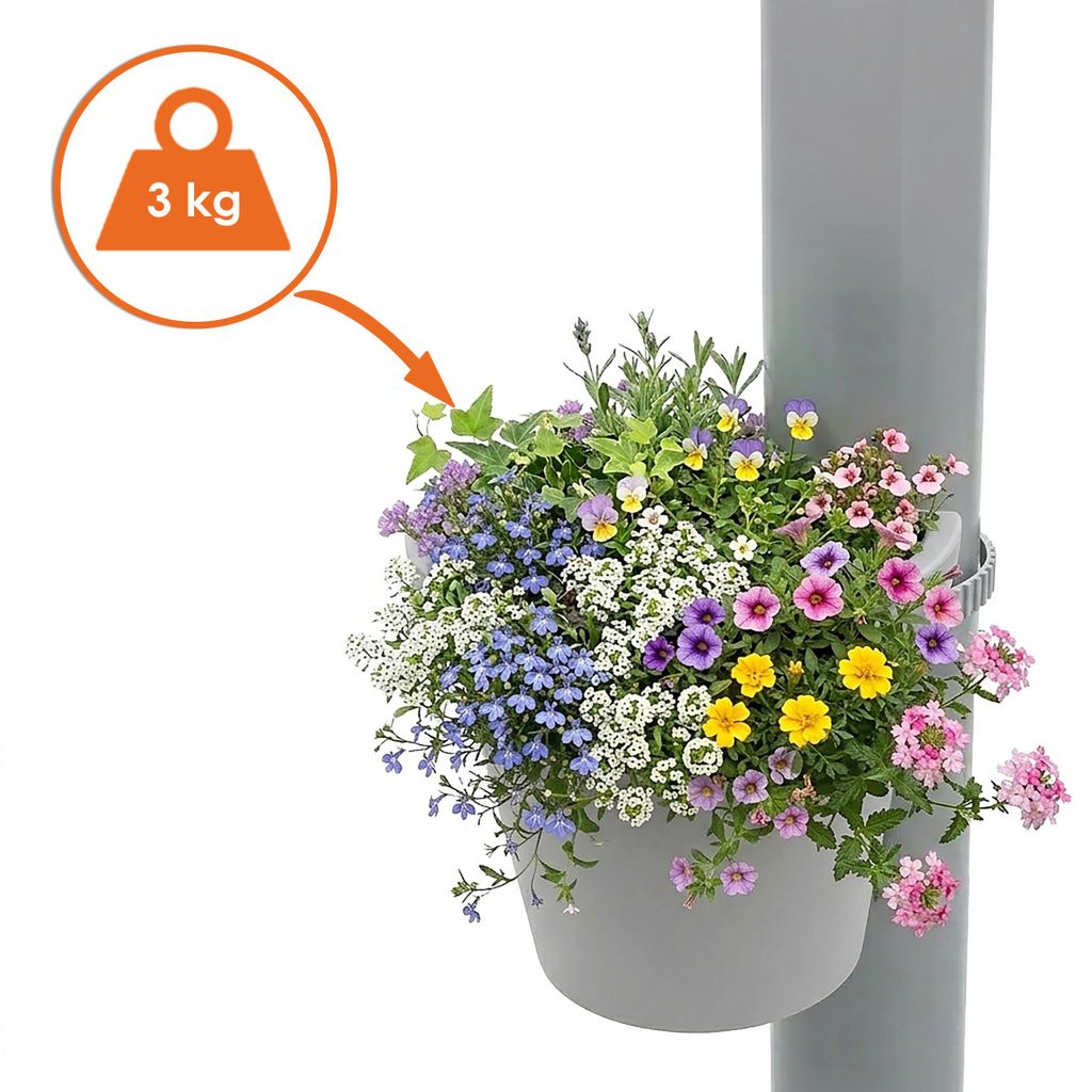 blumenkasten geflochten grau Beton Blumenkasten grau, lnglich